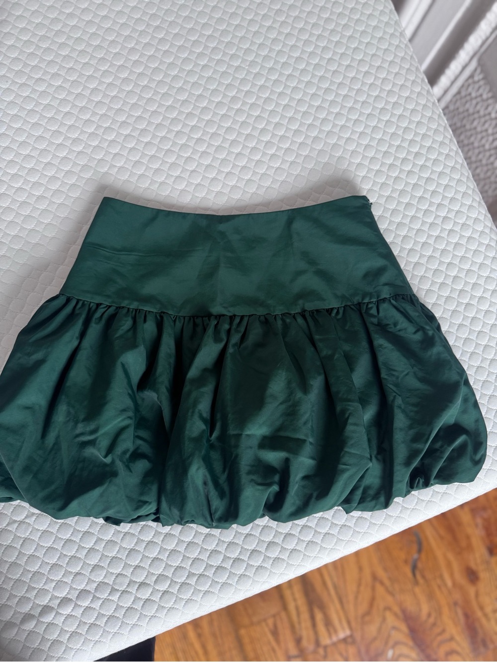 Anthropology Emerald Bubble Mini Skirt